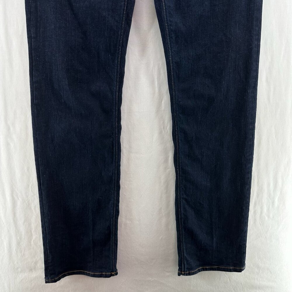 Volcom Solver Jeans Mens 30 Modern Fit Straight Leg Stretch Denim Dark Blue Wash - Picture 4 of 13